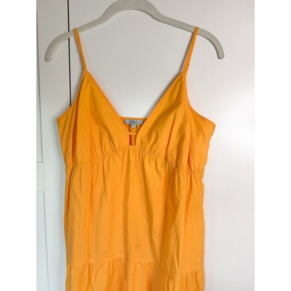 Rails Avril Sleeveless Tiered Midi Dress SMALL Marigold Women’s. Retail $228 - Picture 4 of 9